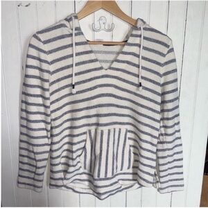 Old Navy Hooded Top Black White Stripes Size XS